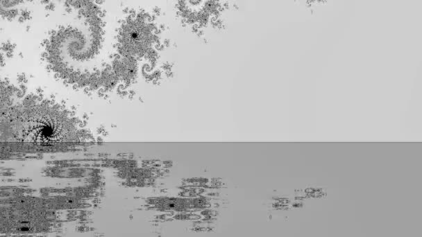 Weergave Van Zwart Wit Monochroom Abstracte Kunst Video Animatie Met — Stockvideo