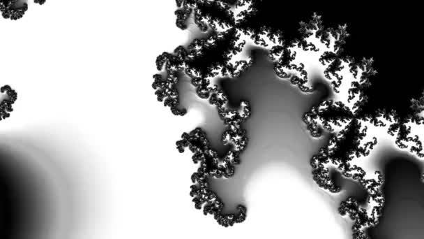 Renderizado Blanco Negro Monocromo Arte Abstracto Video Animación Con Surrealista — Vídeos de Stock