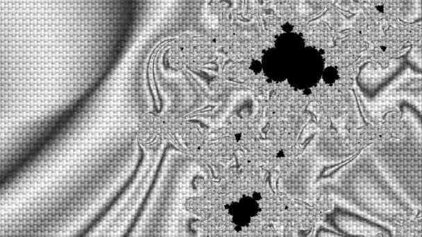 Renderizado Blanco Negro Monocromo Arte Abstracto Video Animación Con Surrealista — Vídeos de Stock