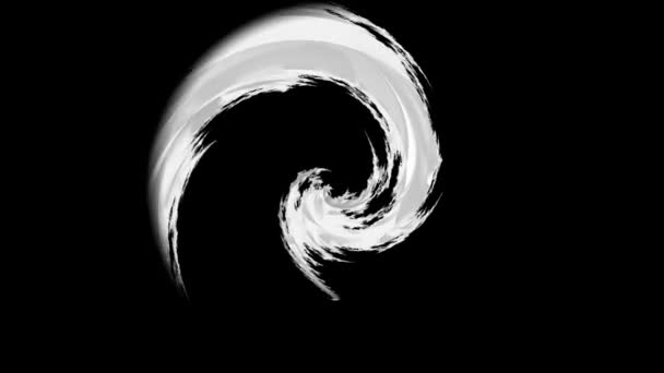 Rendering Bianco Nero Monocromatico Arte Astratta Video Animazione Con Surreale — Video Stock