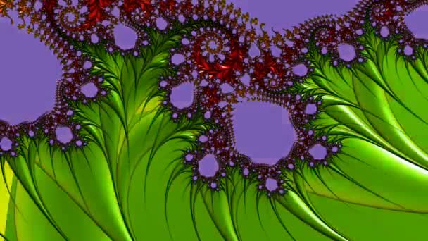 Resumo Design Fractal Gerado Por Computador Fractal Padrão Interminável Fractais — Vídeo de Stock