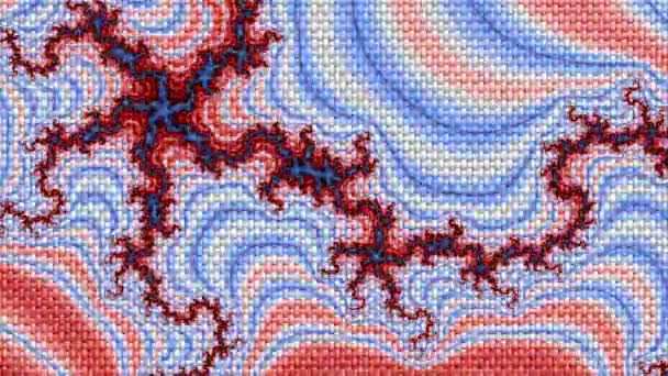 Abstract Computergegenereerd Fractaal Ontwerp Een Fractal Een Nooit Eindigend Patroon — Stockvideo