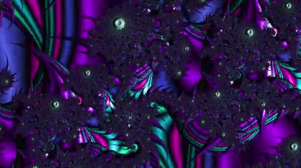 Abstract Computergegenereerd Fractaal Ontwerp Een Fractal Een Nooit Eindigend Patroon — Stockvideo