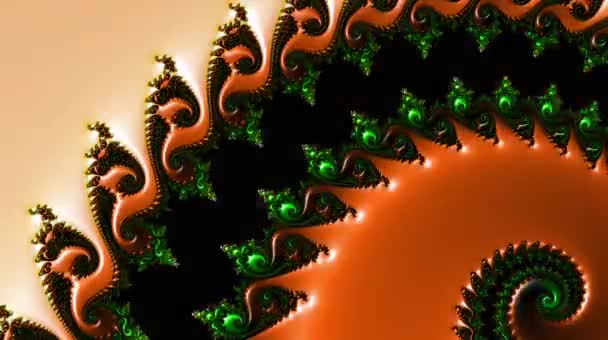 Resumen Diseño Fractal Generado Por Ordenador Fractal Patrón Interminable Los — Vídeo de stock