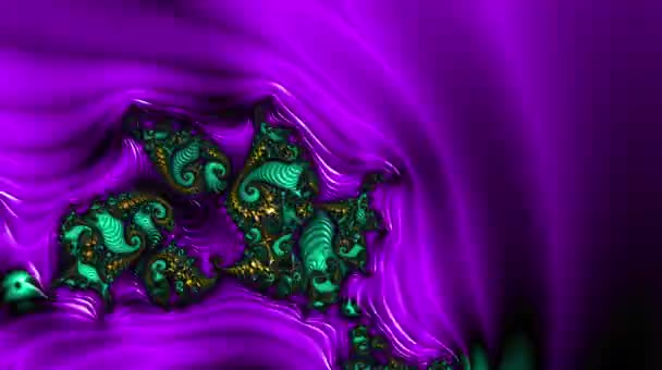 Abstract Computer Generated Fractal Design Fractal Never Ending Pattern Fractals — Stock Video