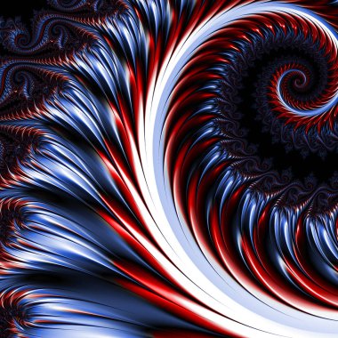 Soyut Bilgisayar Fraktal Tasarımı. Fraktal hiç bitmeyen bir desen. Fraktallar, farklı ölçeklerde kendine benzeyen sonsuz derecede karmaşık kalıplardır.