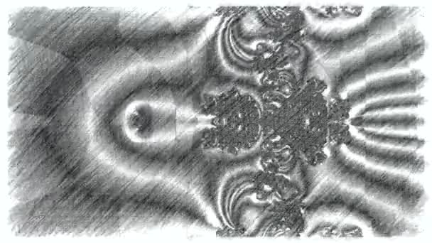 计算机生成的分形设计 分形是一种无穷无尽的模式 分形是无限复杂的模式 在不同的尺度上是自相似的 — 图库视频影像