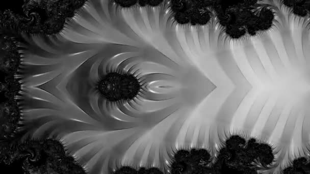 Rendering Von Schwarz Weiß Monochromer Abstrakter Kunst Videoanimation Mit Surrealen — Stockvideo