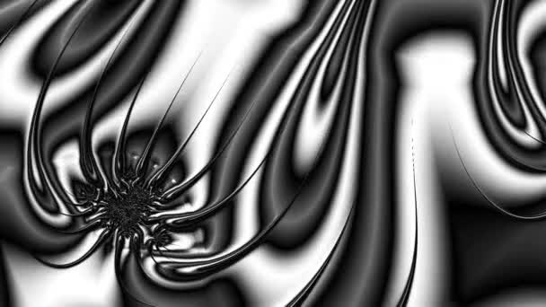 Render Black White Monochrome Abstract Art Video Animation Surreal Alien — Stock Video