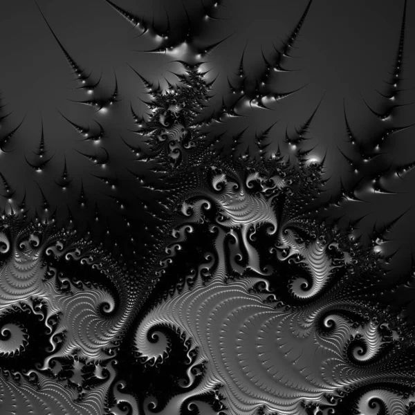 Rendering Von Schwarz Weiß Monochromer Abstrakter Kunst Videoanimation Mit Surrealen — Stockfoto