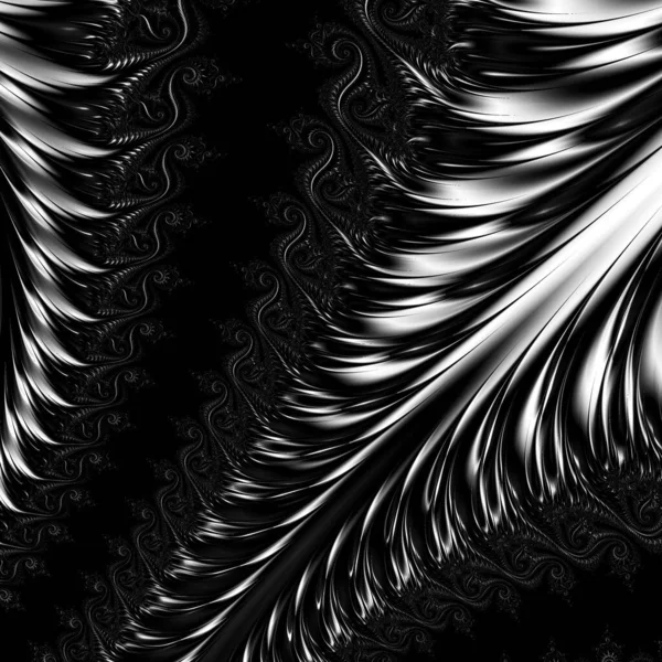Rendu Animation Vidéo Abstraite Monochrome Noir Blanc Avec Contour Kaléidoscopique — Photo