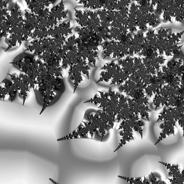 Renderizado Blanco Negro Monocromo Arte Abstracto Video Animación Con Surrealista —  Fotos de Stock