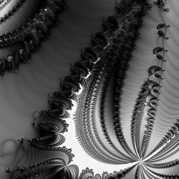 Render Black White Monochrome Abstract Art Video Animation Surreal Alien — Stock Photo, Image