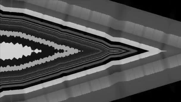 Rendering Von Schwarz Weiß Monochromer Abstrakter Kunst Videoanimation Mit Surrealen — Stockvideo