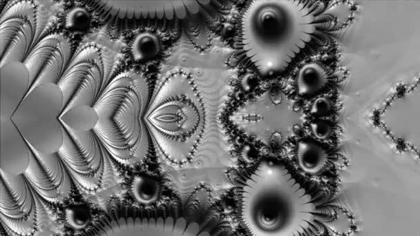 Weergave Van Zwart Wit Monochroom Abstracte Kunst Video Animatie Met — Stockvideo