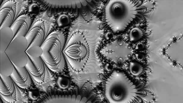 Render Black White Monochrome Abstract Art Video Animation Surreal Alien — Stock Video