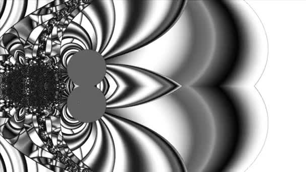 Renderizado Blanco Negro Monocromo Arte Abstracto Video Animación Con Surrealista — Vídeo de stock