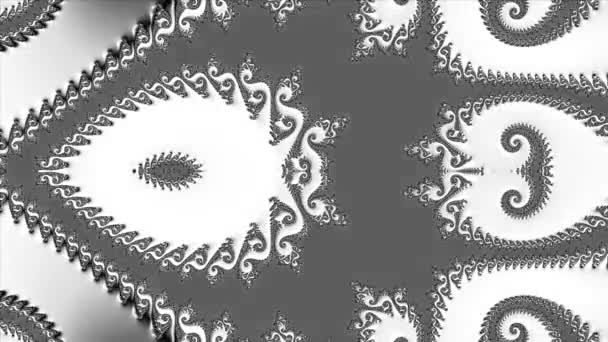 Renderizado Blanco Negro Monocromo Arte Abstracto Video Animación Con Surrealista — Vídeos de Stock