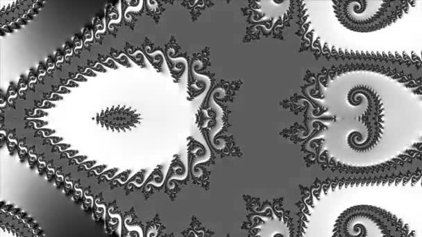 Renderizado Blanco Negro Monocromo Arte Abstracto Video Animación Con Surrealista — Vídeos de Stock