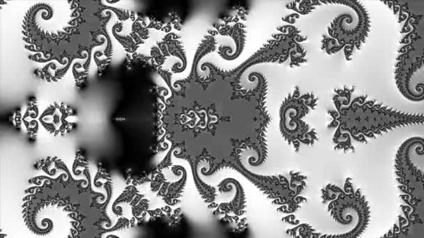 Renderizado Blanco Negro Monocromo Arte Abstracto Video Animación Con Surrealista — Vídeos de Stock