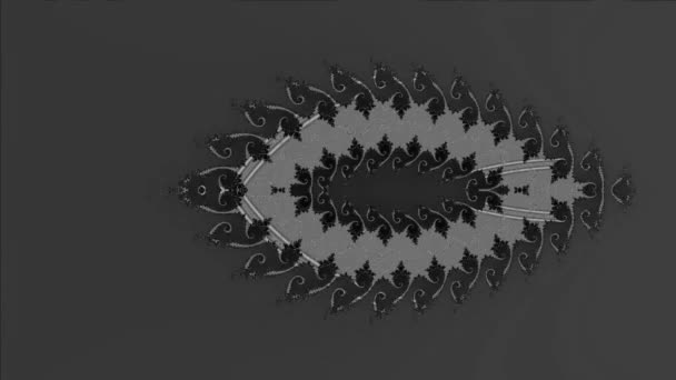 Render Black White Monochrome Abstract Art Video Animation Surreal Alien — Stock Video