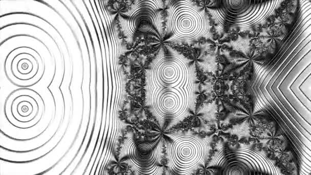 Renderizado Blanco Negro Monocromo Arte Abstracto Video Animación Con Surrealista — Vídeos de Stock