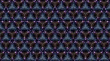 Siyah ve beyaz monokrom soyut sanat video animasyonu gerçeküstü uzaylı fraktal kaleydoskopik anahat çiçek kristal simetri yapısı dönüşüm değişim sürecinde 