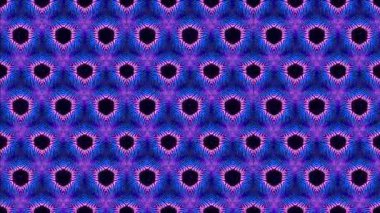 Siyah ve beyaz monokrom soyut sanat video animasyonu gerçeküstü uzaylı fraktal kaleydoskopik anahat çiçek kristal simetri yapısı dönüşüm değişim sürecinde 