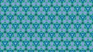 Siyah ve beyaz monokrom soyut sanat video animasyonu gerçeküstü uzaylı fraktal kaleydoskopik anahat çiçek kristal simetri yapısı dönüşüm değişim sürecinde 