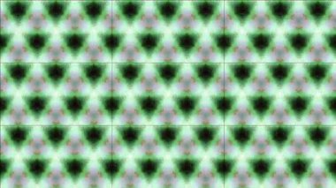 Siyah ve beyaz monokrom soyut sanat video animasyonu gerçeküstü uzaylı fraktal kaleydoskopik anahat çiçek kristal simetri yapısı dönüşüm değişim sürecinde 