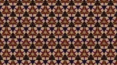Siyah ve beyaz monokrom soyut sanat video animasyonu gerçeküstü uzaylı fraktal kaleydoskopik anahat çiçek kristal simetri yapısı dönüşüm değişim sürecinde 
