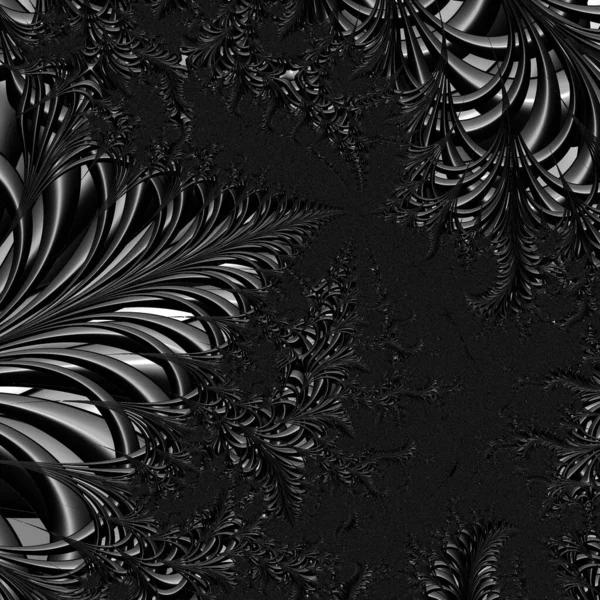 Renderowanie Czarno Białego Monochromatycznego Abstrakcyjnego Wideo Animacja Surrealistycznym Obcym Fraktalnym — Zdjęcie stockowe