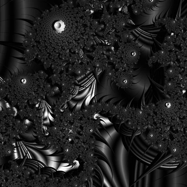 Renderização Preto Branco Monocromático Arte Abstrato Vídeo Animação Com Surreal — Fotografia de Stock