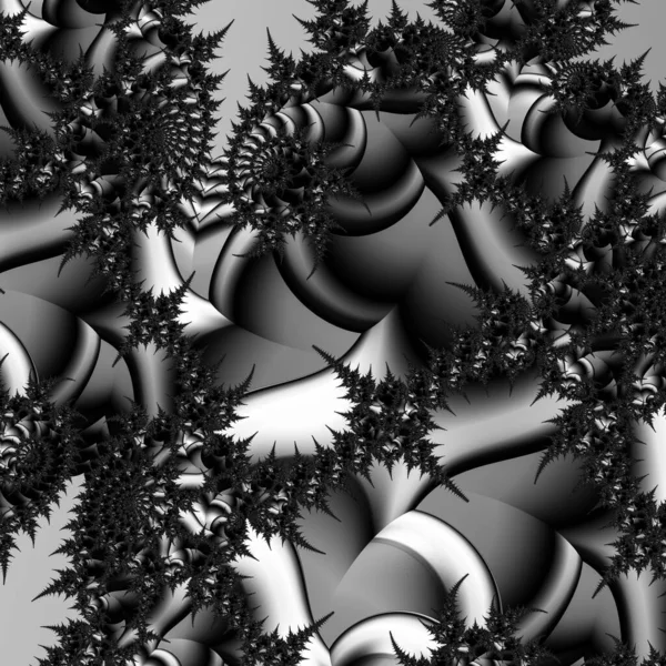 Renderização Preto Branco Monocromático Arte Abstrato Vídeo Animação Com Surreal — Fotografia de Stock