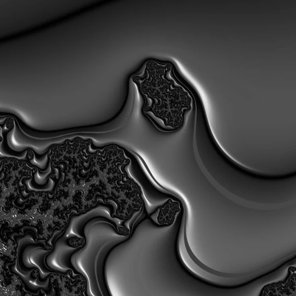 Візуалізація Чорно Білого Монохромного Абстрактного Художнього Відео Анімації Сюрреалістичним Інопланетним — стокове фото