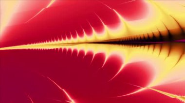 Siyah ve beyaz monokrom soyut sanat video animasyonu gerçeküstü uzaylı fraktal kaleydoskopik anahat çiçek kristal simetri yapısı dönüşüm değişim sürecinde 