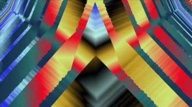 Siyah ve beyaz monokrom soyut sanat video animasyonu gerçeküstü uzaylı fraktal kaleydoskopik anahat çiçek kristal simetri yapısı dönüşüm değişim sürecinde 