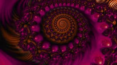 Siyah ve beyaz monokrom soyut sanat video animasyonu gerçeküstü uzaylı fraktal kaleydoskopik anahat çiçek kristal simetri yapısı dönüşüm değişim sürecinde 