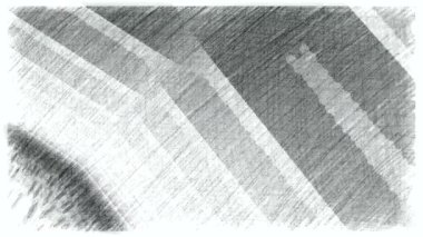 Siyah ve beyaz monokrom soyut sanat video animasyonu gerçeküstü uzaylı fraktal kaleydoskopik anahat çiçek kristal simetri yapısı dönüşüm değişim sürecinde 