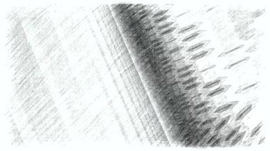 Siyah ve beyaz monokrom soyut sanat video animasyonu gerçeküstü uzaylı fraktal kaleydoskopik anahat çiçek kristal simetri yapısı dönüşüm değişim sürecinde 