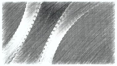 Siyah ve beyaz monokrom soyut sanat video animasyonu gerçeküstü uzaylı fraktal kaleydoskopik anahat çiçek kristal simetri yapısı dönüşüm değişim sürecinde 