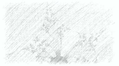 Siyah ve beyaz monokrom soyut sanat video animasyonu gerçeküstü uzaylı fraktal kaleydoskopik anahat çiçek kristal simetri yapısı dönüşüm değişim sürecinde 