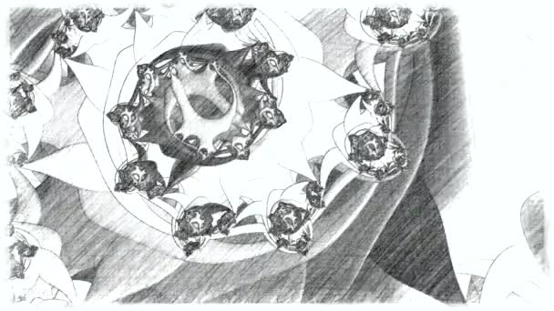 애니메이션 현실적 프랙탈 윤곽의 다이아몬드 — 비디오