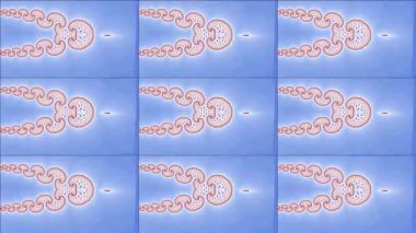 Soyut Bilgisayar Fraktal Tasarımı. Fraktal hiç bitmeyen bir desen. Fraktallar, farklı ölçeklerde kendine benzeyen sonsuz derecede karmaşık kalıplardır. TV duvar efekti.