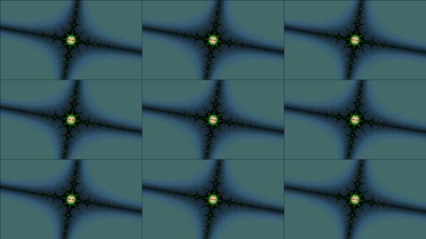 概要計算機によるフラクタル設計 分数は終わることのないパターンです 分数は さまざまなスケールで自己類似した無限に複雑なパターンです テレビの壁効果 — ストック動画