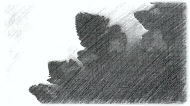 Boyanmış bir arka planda kabataslak ve çizim animasyonu. Şarjörün üstüne yerleştirmek için Doodle tarzı. Yüksek kalite sanat videosu oluşturma. Filtre için stok hareket ögesi. Arızalı piksel etkisi.