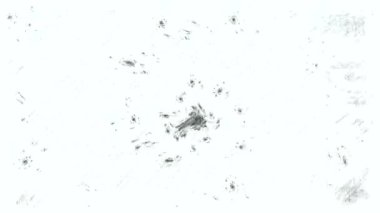 Boyanmış bir arka planda kabataslak ve çizim animasyonu. Şarjörün üstüne yerleştirmek için Doodle tarzı. Yüksek kalite sanat videosu oluşturma. Filtre için stok hareket ögesi. Arızalı piksel etkisi.
