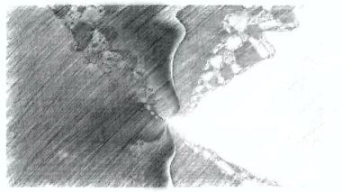 Boyanmış bir arka planda kabataslak ve çizim animasyonu. Şarjörün üstüne yerleştirmek için Doodle tarzı. Yüksek kalite sanat videosu oluşturma. Filtre için stok hareket ögesi. Arızalı piksel etkisi.