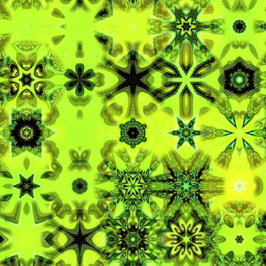 Renkli kar taneleriyle kusursuz bir desen. Noel ve Yeni Yıl tebrik kartları, kumaş, ambalaj kağıdı, davetiye, kırtasiye.