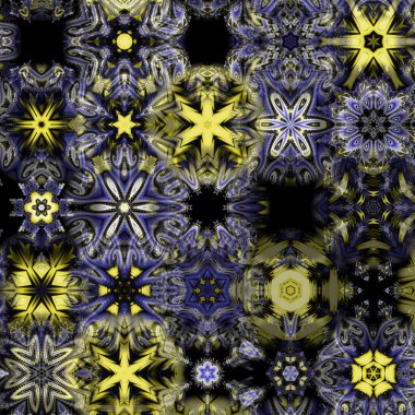 Renkli kar taneleriyle kusursuz bir desen. Noel ve Yeni Yıl tebrik kartları, kumaş, ambalaj kağıdı, davetiye, kırtasiye.